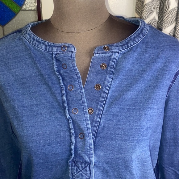 Roots Canada long sleeve 100% cotton Henly shirt - Picture 2 of 9